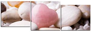 Obraz na plátne - Ružové srdce - panoráma 5105E (90x30 cm)