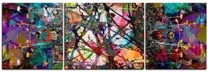 Obraz na plátne - Kvetinové grunge pozadia - panoráma 5108C (90x30 cm)