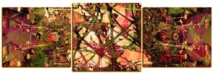 Obraz na plátne - Kvetinové grunge pozadia - panoráma 5108FD (90x30 cm)