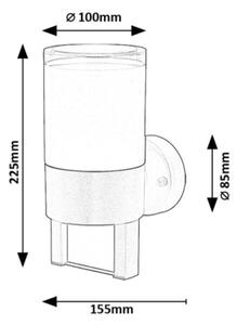 Rabalux 77130 - LED Vonkajšie nástenné svietidlo LEITHA LED/12W/230V IP44