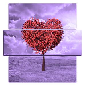 Obraz na plátne - Srdce v tvare stromu - štvorec 3106FD (75x75 cm)
