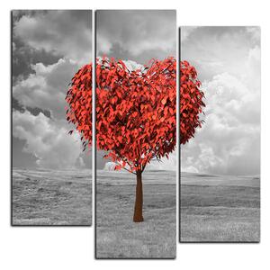 Obraz na plátne - Srdce v tvare stromu - štvorec 3106C (75x75 cm)
