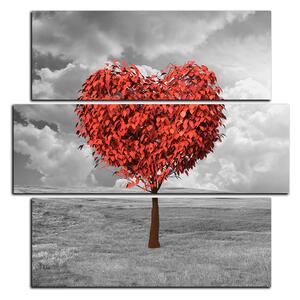 Obraz na plátne - Srdce v tvare stromu - štvorec 3106D (75x75 cm)