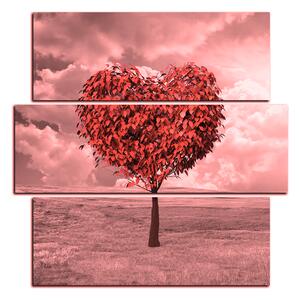 Obraz na plátne - Srdce v tvare stromu - štvorec 3106QD (75x75 cm)