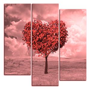 Obraz na plátne - Srdce v tvare stromu - štvorec 3106QC (75x75 cm)