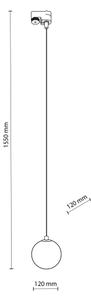 Luster na lanku do lištového systému TRACER 1xG9/8W/230V čierna/dymová hnedá