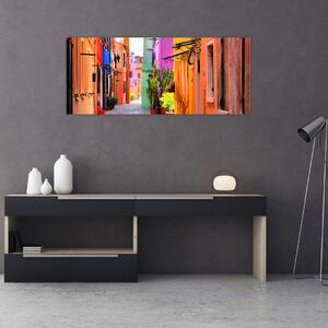 Obraz farebné talianskej uličky (120x50 cm)