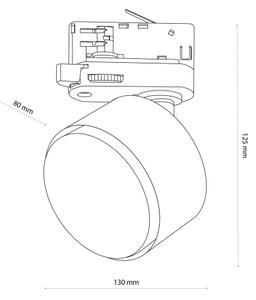 Bodové svietidlo do 3-fázového lištového systému TRACER 1xGX53/11W/230V biela
