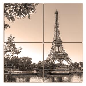 Obraz na plátne - Eiffel Tower - štvorec 3110FD (60x60 cm)