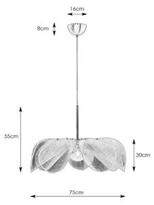 Markslöjd 108818 - Luster na lanku STYRKA 1xE27/40W/230V pr. 75 cm biela