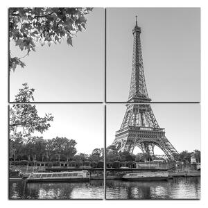 Obraz na plátne - Eiffel Tower - štvorec 3110QD (60x60 cm)