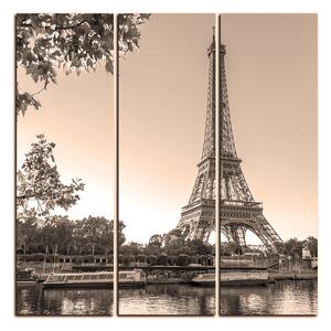 Obraz na plátne - Eiffel Tower - štvorec 3110FB (75x75 cm)