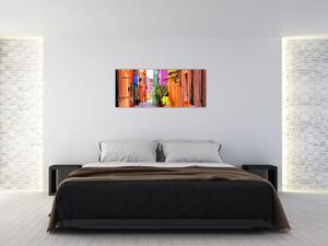 Obraz farebné talianskej uličky (120x50 cm)