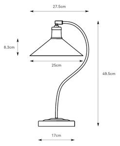 Markslöjd 108863 - Stolná lampa VELA 1xE27/40W/230V mosadz/biela