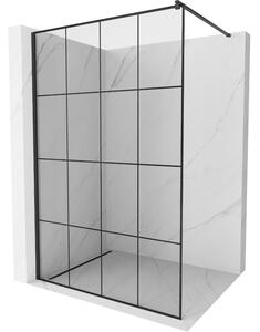 Mexen Kioto sprchová stena 140 x 200 cm, transparentnéné/čierny vzor 8 mm, čierna - 800-140-101-70-77