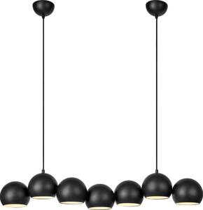 Markslöjd 108860 - Luster na lanku CUPOLO 7xE14/40W/230V čierna