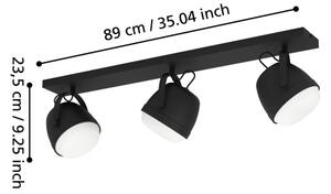 Eglo 390045 - Bodové svietidlo UPANEMA 3xE27/28W/230V čierna