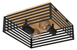 Eglo 390163 - Stropné svietidlo CIDRAZ 2xE27/40W/230V čierna/hnedá
