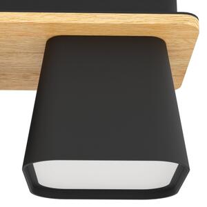 Eglo 390008 - Stropné svietidlo RUSCIO 4xE27/40W/230V čierna/hnedá