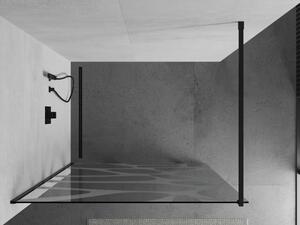 Mexen Kioto sprchová stena 70 x 200 cm, transparentnéné/biely vzor 8 mm, čierna - 800-070-101-70-97