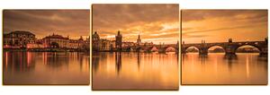 Obraz na plátne - Karlov most - panoráma 5111FD (90x30 cm)
