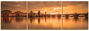 Obraz na plátne - Karlov most - panoráma 5111FC (90x30 cm)
