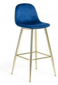 DONA GOLD barová stolička Modrá