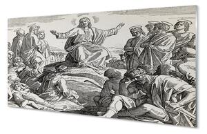Nástenný panel  Ježiš kreslenie ľudia 100x50 cm