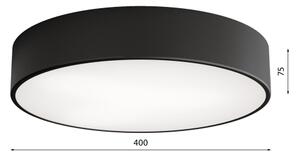 Kúpeľňové stropné svietidlo CLEO 3xE27/24W/230V pr. 40 cm čierna IP54