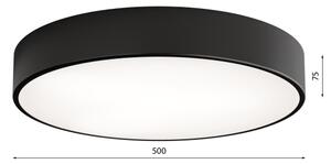 Stropné svietidlo CLEO 4xE27/24W/230V pr. 50 cm čierna