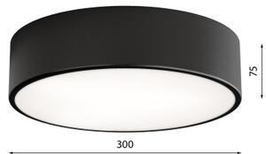 Kúpeľňové stropné svietidlo CLEO 2xE27/24W/230V pr. 30 cm čierna IP54