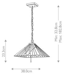 Elstead TF-ALDERLEY-P - Luster na reťazi Tiffany ALDERLEY 1xE27/60W/230V
