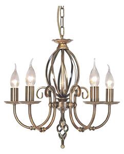 Elstead ART5-AGD-BRASS - Luster na reťazi ARTISAN 5xE14/60W/230V