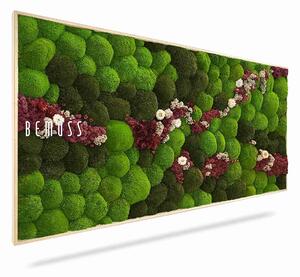 Machový obraz BOLMOSS COSMO Burgundy - 40 x 40 cm