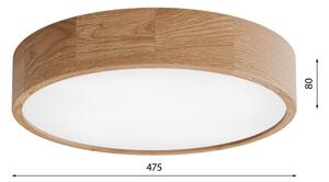 Kúpeľňové stropné svietidlo CLEO 4xE27/24W/230V IP54 pr. 47,5 cm dub