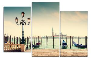 Obraz na plátne - Veľký kanál a gondoly v Benátkach 1114D (120x80 cm)