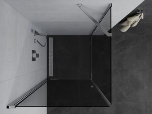 Mexen Pretoria sprchová kabína, kyvné dvere 70 x 70 cm, grafitová čierna, chrómová - 852-070-070-01-40
