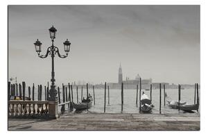 Obraz na plátne - Veľký kanál a gondoly v Benátkach 1114QA (120x80 cm)