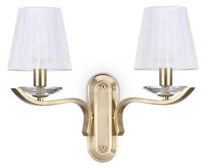 Ideal Lux - Krištáľová nástenná lampa PEGASO 2xE14/28W/230V zlatá