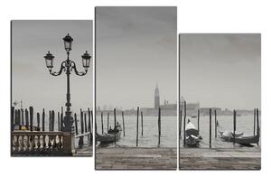 Obraz na plátne - Veľký kanál a gondoly v Benátkach 1114QD (105x70 cm)