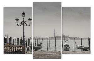 Obraz na plátne - Veľký kanál a gondoly v Benátkach 1114QC (150x100 cm)