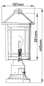 Quoizel QZ-CEDAR-POINT3-M-BK - Vonkajšia lampa CEDAR POINT 1xE27/60W/230V IP44