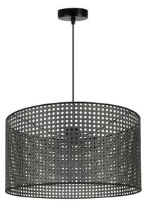 Duolla - Luster na lanku ROLLER RATTAN 1xE27/15W/230V pr. 45 cm čierna