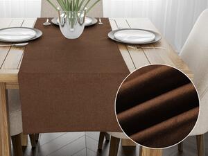 Biante Behúň na stôl/imitácia brúsenej kože Alcantara ALC-013 Hnedý 20x120 cm