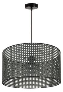 Duolla - Luster na lanku ROLLER RATTAN 1xE27/15W/230V pr. 45 cm čierna