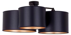 Duolla - Prisadený luster ROLLER TRIO SHINY 3xE27/15W/230V čierna/zlatá