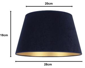 Duolla - Tienidlo k stolnej lampe CONE M E27 pr. 28 cm modrá