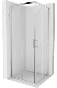 Mexen Rio štvorcová sprchová kabína 80 x 80 cm, transparentnéné, chrómová - 860-080-080-01-00