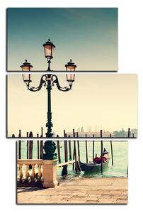 Obraz na plátne - Veľký kanál a gondoly v Benátkach - obdĺžnik 7114C (90x60 cm)