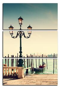 Obraz na plátne - Veľký kanál a gondoly v Benátkach - obdĺžnik 7114B (90x60 cm )